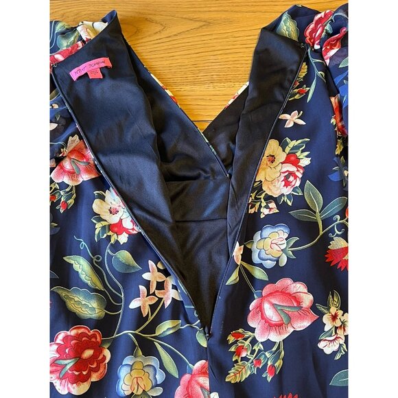 Betsy Johnson Mini Dress Floral Print Long Bell Sleeves Size 8 City Cottagecore - Picture 11 of 16